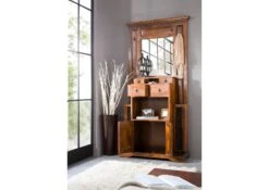 Meuble D'entrée 97x36 Acacia Laqué Miel OXFORD #0442 -Massivmoebel24 09 380 610 7031 4