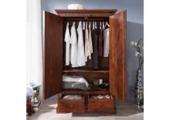 Armoire 108x64 Acacia Laqué Nougat OXFORD #509 -Massivmoebel24 09 380 620 0P32 4