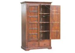 Armoire 108x64 Acacia Laqué Nougat OXFORD #509 -Massivmoebel24 09 380 620 0P32 8