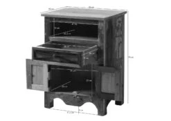 Table De Chevet En Bois De Récupération Multicolore NATURE OF SPIRIT #132 -Massivmoebel24 09 380 700 0032 08