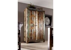 Armoire 118x60 Bois De Récupération Laqué Multicolore NATURE OF SPIRIT #42