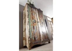 Armoire 118x60 Bois De Récupération Laqué Multicolore NATURE OF SPIRIT #42 -Massivmoebel24 09 380 700 5141 3