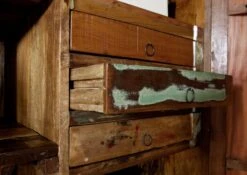 Armoire 118x60 Bois De Récupération Laqué Multicolore NATURE OF SPIRIT #42 -Massivmoebel24 09 380 700 5141 6