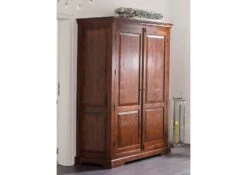 Armoire Penderie 140x65 Acacia Laqué Nougat OXFORD #437