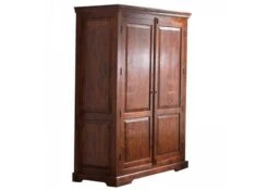 Armoire Penderie 140x65 Acacia Laqué Nougat OXFORD #437 -Massivmoebel24 09 612 620 0006 9