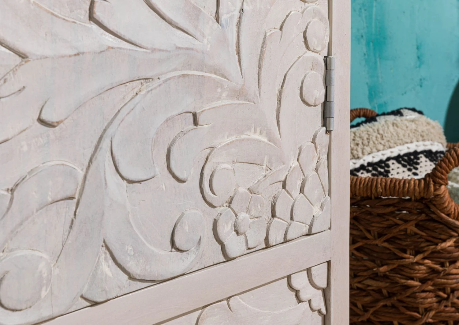 Armoire 108x64 Manguier Huilé Blanc KASHMIR #106 7 Armoire 108x64 Manguier Huilé Blanc KASHMIR #106 – Image 7