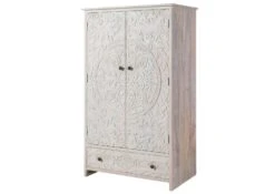Armoire 108x64 Manguier Huilé Blanc KASHMIR #106 16 Armoire 108x64 Manguier Huilé Blanc KASHMIR #106 -Massivmoebel24 09 612 696 1006 9