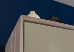 Armoire 100x50 Acacia Laqué Brun Crême TROMSO #001 -Massivmoebel24 09 612 697 1001 6