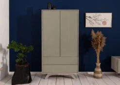 Armoire 90x50 Acacia Laqué Brun Crême TROMSO #002 11 Armoire 90x50 Acacia Laqué Brun Crême TROMSO #002 -Massivmoebel24 09 612 697 1002 3