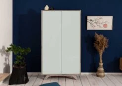 Armoire 100x50 Acacia Laqué Brun-Blanc TROMSO #101 11 Armoire 100x50 Acacia Laqué Brun-Blanc TROMSO #101 -Massivmoebel24 09 612 697 2001 3