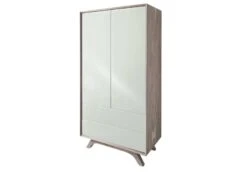 Armoire 90x50 Acacia Laqué Brun-Blanc TROMSO #102 -Massivmoebel24 09 612 697 2002 9