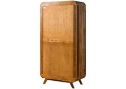 Armoire En Bois De Sheesham 90x45x180 Marron Foncé Laqué MAILAND #210 -Massivmoebel24 09 612 875 1110 10