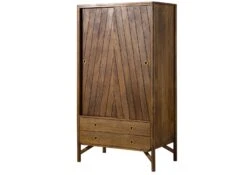 Armoire Manguier 100x60x80 Huilé Marron / Poignée Dorée LOS ANGELES #111 -Massivmoebel24 09 612 891 0111 09