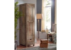Armoire Penderie 48x60 Palissandre Huilé Gris Taupe NATURE GREY #98
