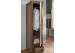 Armoire Penderie 48x60 Palissandre Huilé Gris Taupe NATURE GREY #98 -Massivmoebel24 09 618 550 0098 5