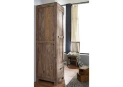 Armoire Penderie 48x60 Palissandre Huilé Gris Taupe NATURE GREY #98 -Massivmoebel24 09 618 550 0098 6