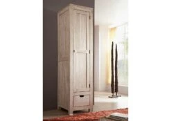 Armoire Penderie 48x60 Acacia Blanchi Blanc NATURE WHITE #98
