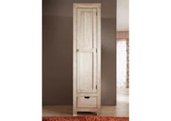 Armoire Penderie 48x60 Acacia Blanchi Blanc NATURE WHITE #98 11 Armoire Penderie 48x60 Acacia Blanchi Blanc NATURE WHITE #98 -Massivmoebel24 09 618 552 0098 3