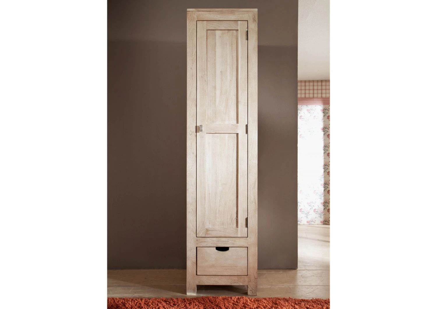 Armoire Penderie 48x60 Acacia Blanchi Blanc NATURE WHITE #98 3 Armoire Penderie 48x60 Acacia Blanchi Blanc NATURE WHITE #98 – Image 3