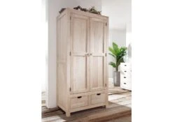 Armoire Penderie 96x60 Acacia Blanchi Blanc NATURE WHITE #99