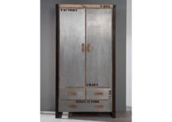 Armoire 100x50 Manguier Brut Imprimé Bois Naturel FACTORY #137 -Massivmoebel24 09 618 559 0137 3