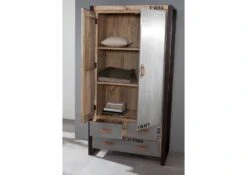 Armoire 100x50 Manguier Brut Imprimé Bois Naturel FACTORY #137 -Massivmoebel24 09 618 559 0137 4