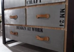 Armoire 100x50 Manguier Brut Imprimé Bois Naturel FACTORY #137 -Massivmoebel24 09 618 559 0137 5