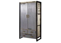 Armoire 100x50 Manguier Brut Imprimé Bois Naturel FACTORY #137 -Massivmoebel24 09 618 559 0137 9