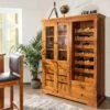 Étagère à Vin 144x47 Acacia Laqué Miel OXFORD #0519