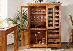 Étagère à Vin 144x47 Acacia Laqué Miel OXFORD #0519 12 Étagère à Vin 144x47 Acacia Laqué Miel OXFORD #0519 -Massivmoebel24 09 618 610 0P42 4