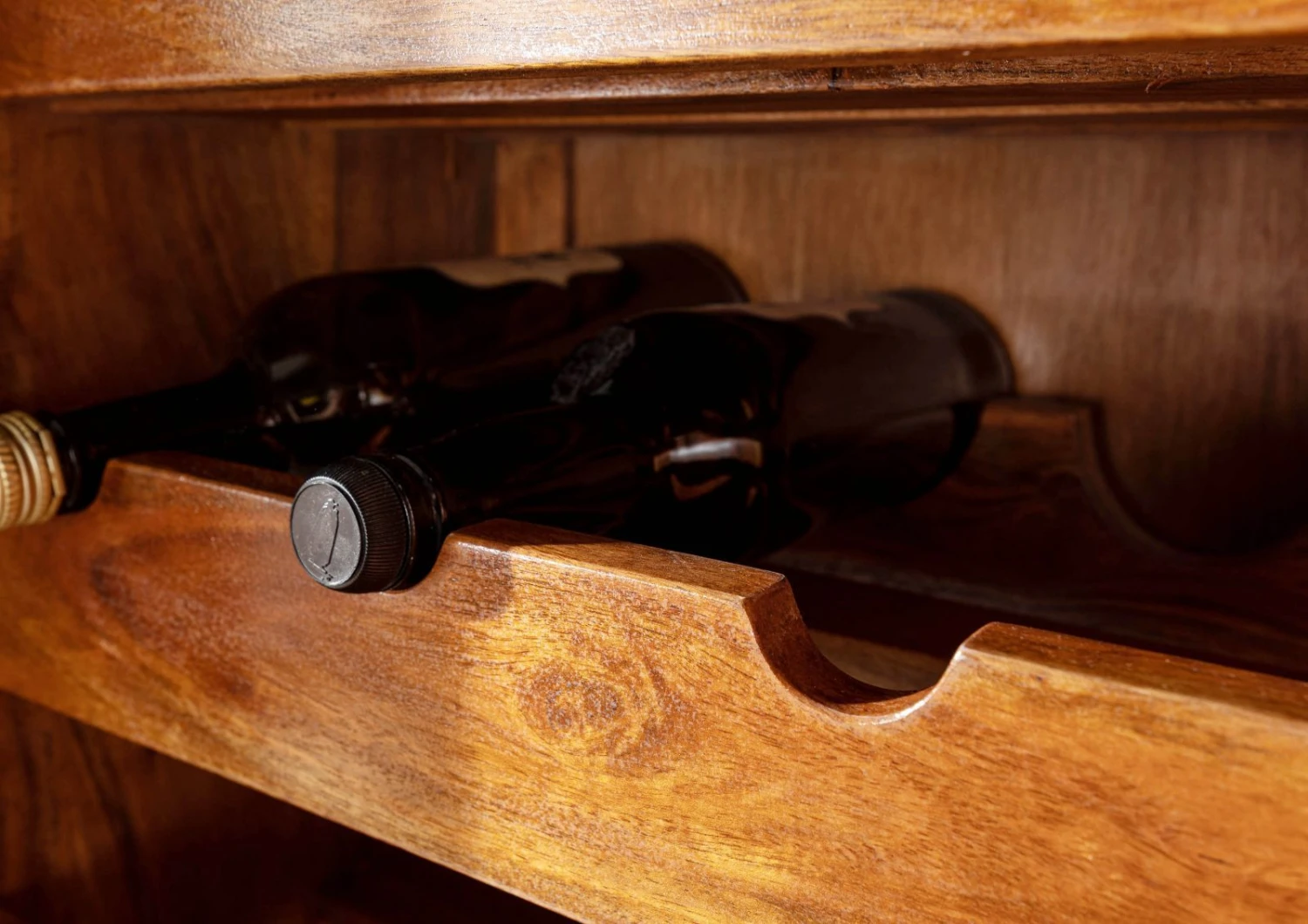 Étagère à Vin 144x47 Acacia Laqué Miel OXFORD #0519 5 Étagère à Vin 144x47 Acacia Laqué Miel OXFORD #0519 – Image 5