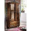 Armoire 90x38 Bois De Récupération Laqué Multicolore FREEZY #39