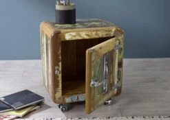 Meuble D'appoint 50x38 Bois De Récupération Laqué Multicolore FREEZY #05 12 Meuble D'appoint 50x38 Bois De Récupération Laqué Multicolore FREEZY #05 -Massivmoebel24 09 618 804 1005 5