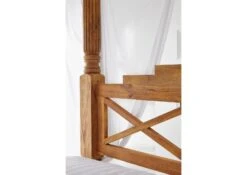 Lit à Baldaquin 140x200 Palissandre Huilé Brun NATURE BROWN #530 11 Lit à Baldaquin 140x200 Palissandre Huilé Brun NATURE BROWN #530 -Massivmoebel24 09 634 553 5030 5