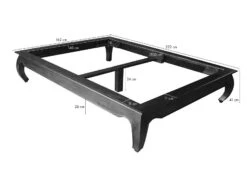 Lit Double 140x200 Acacia Laqué Nougat OPIUM #262 -Massivmoebel24 09 634 620 3902 08