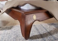 Lit Double 140x200 Acacia Laqué Nougat OPIUM #262 -Massivmoebel24 09 634 620 3902 3