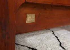 Lit Double 140x200 Acacia Laqué Miel BUENO #023 -Massivmoebel24 09 634 679 0023 6