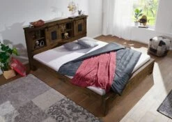 Lit 140x200 En Bois De Manguier Huilé RAILWAY #472 -Massivmoebel24 09 634 772 3072 02 1