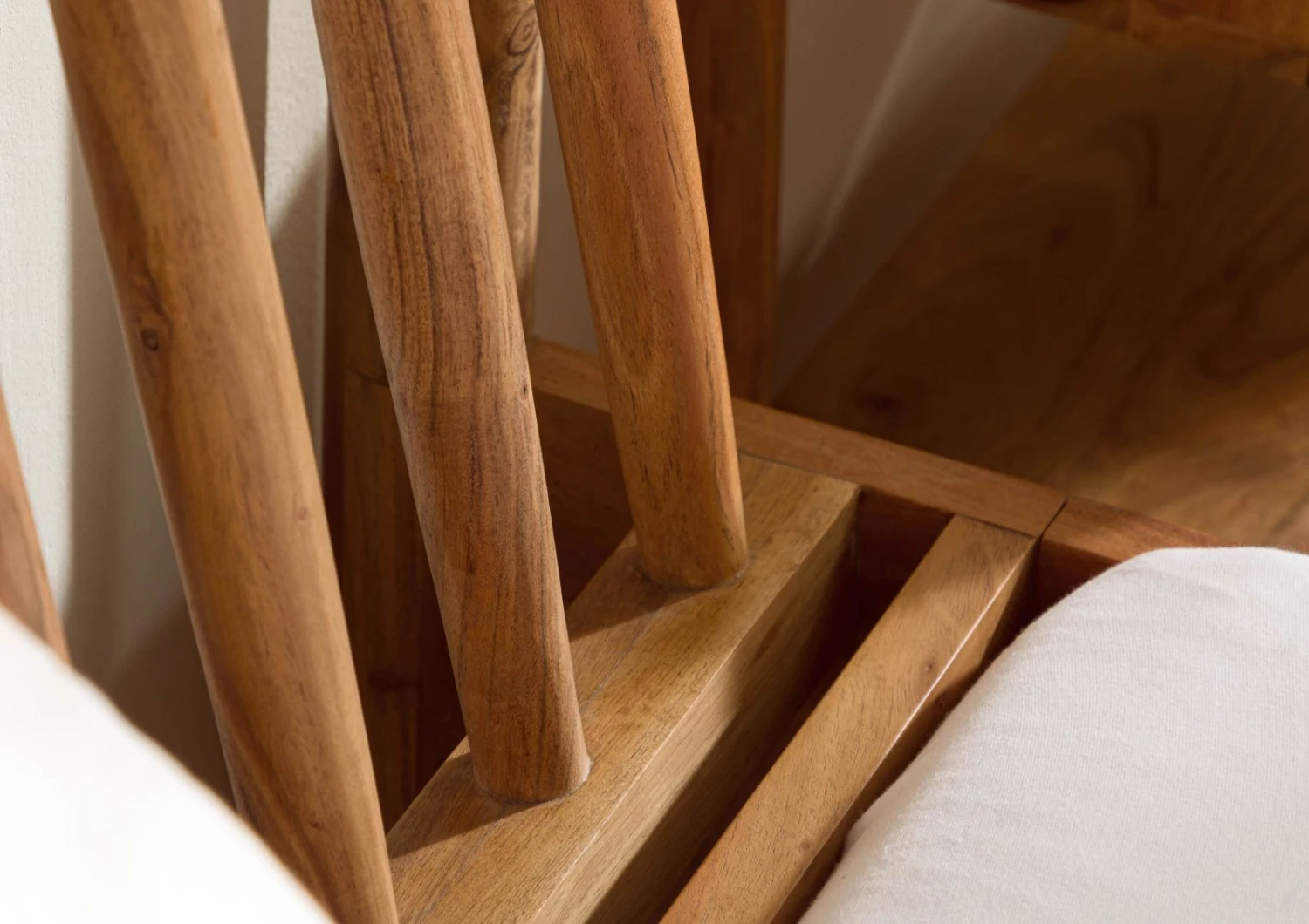 Lit Acacia 160x200 Naturel Laqué KOPENHAGEN #115 3 Lit Acacia 160x200 Naturel Laqué KOPENHAGEN #115 – Image 3