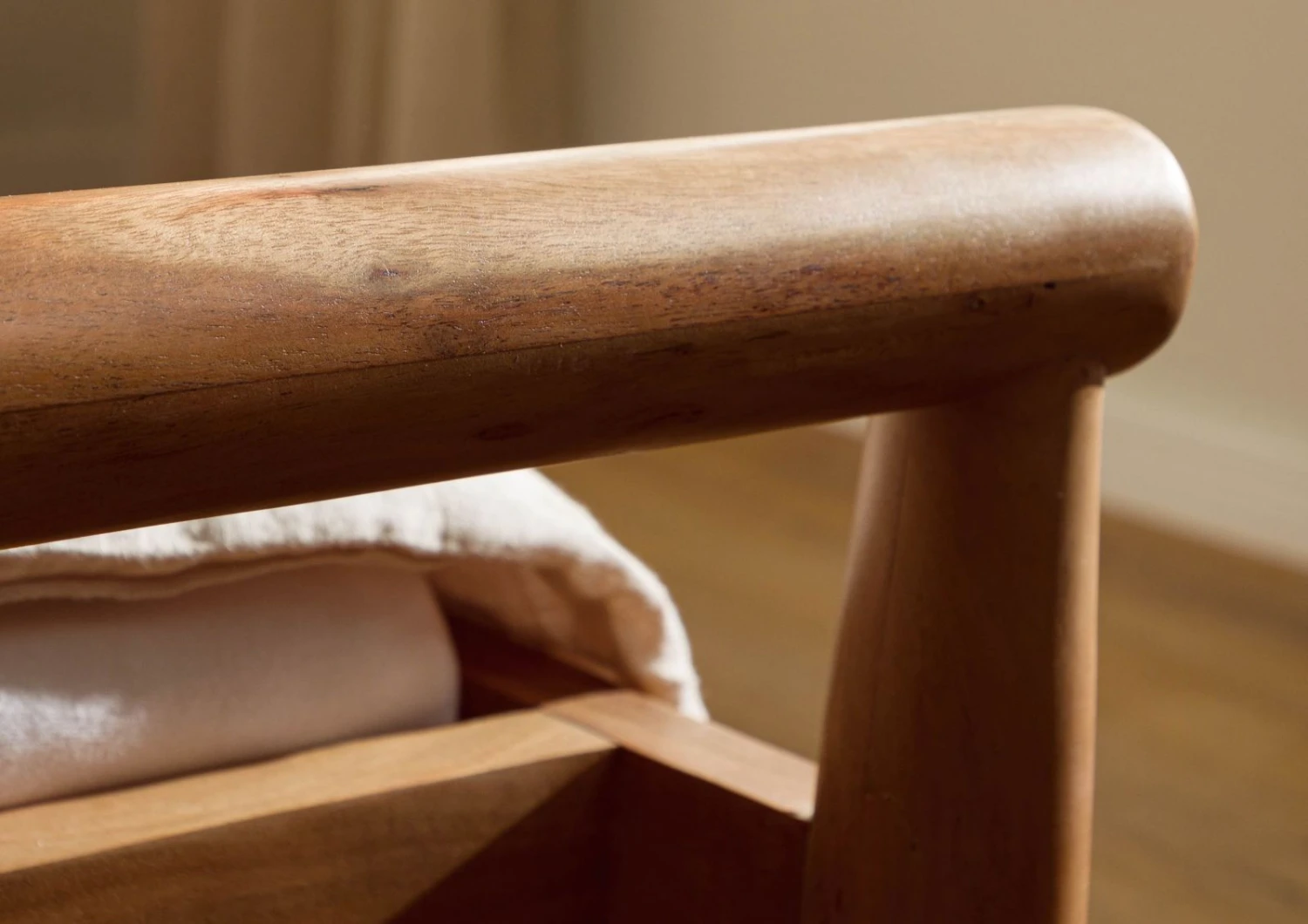 Lit Acacia 160x200 Naturel Laqué KOPENHAGEN #115 4 Lit Acacia 160x200 Naturel Laqué KOPENHAGEN #115 – Image 4