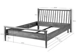 Lit Acacia 160x200 Naturel Laqué KOPENHAGEN #115 14 Lit Acacia 160x200 Naturel Laqué KOPENHAGEN #115 -Massivmoebel24 09 636 493 1015 08