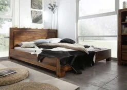 Lit Double 160x200 Palissandre Laqué Life Honey METRO LIFE #136