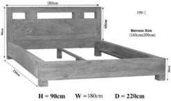 Lit Double 160x200 Acacia Blanchi Blanc NATURE WHITE #201 10 Lit Double 160x200 Acacia Blanchi Blanc NATURE WHITE #201 -Massivmoebel24 09 636 552 2001 8