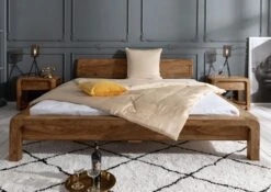 Lit Double 160x200 Palissandre Huilé Brun BUENO #003 10 Lit Double 160x200 Palissandre Huilé Brun BUENO #003 -Massivmoebel24 09 636 679 0003 3