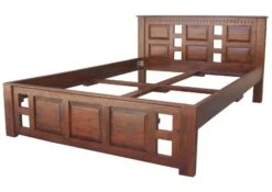 Lit Double 180x200 Acacia Laqué Nougat OXFORD #253 -Massivmoebel24 09 638 620 8013 9