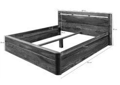 Lit Double 160x200 Palissandre Teinté Smoked Cherry TORONTO #160 8 Lit Double 160x200 Palissandre Teinté Smoked Cherry TORONTO #160 -Massivmoebel24 09 638 665 1053 08