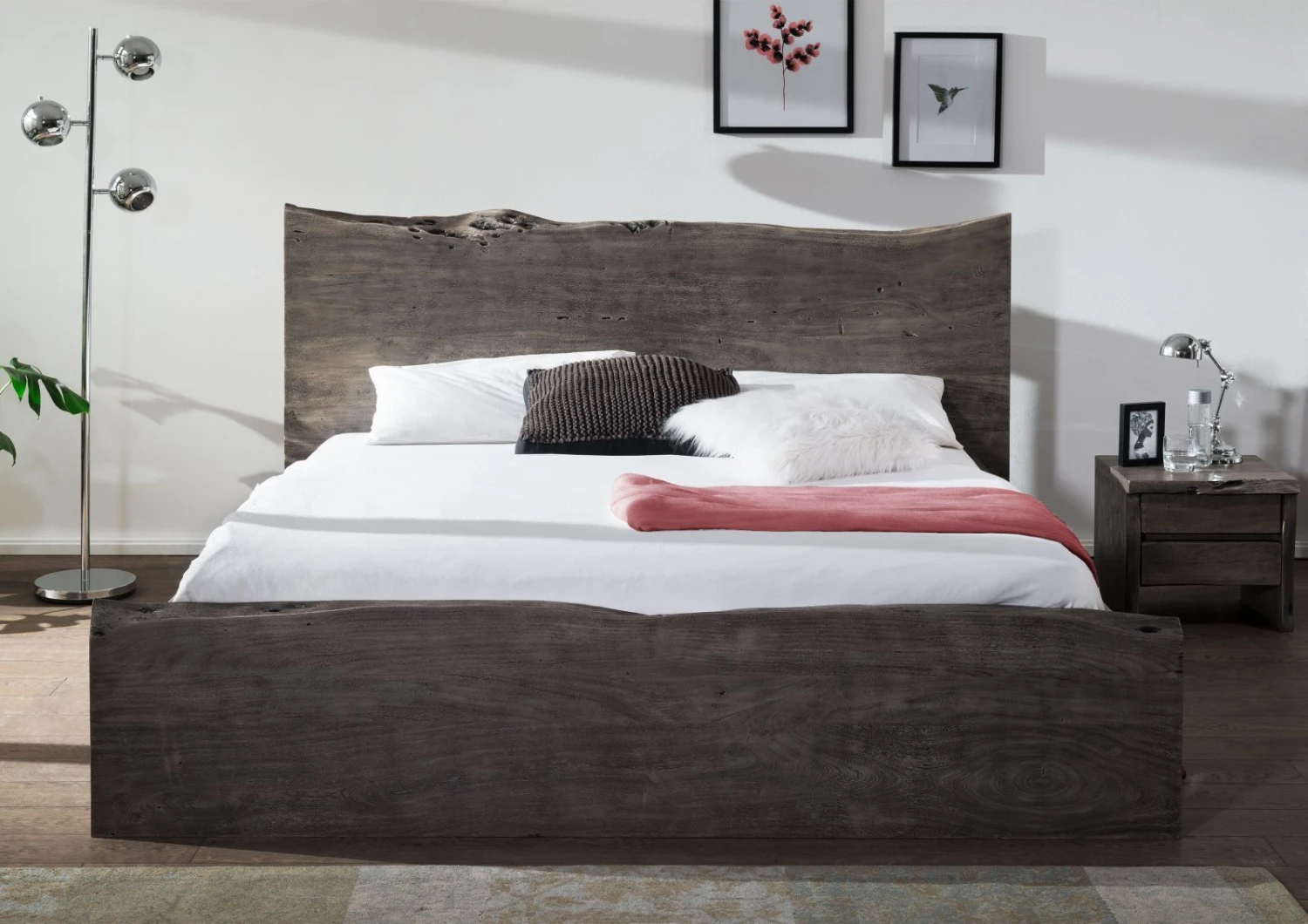 Lit Double 180x200 Acacia Laqué Gris Taupe PURE ACACIA #423 3 Lit Double 180x200 Acacia Laqué Gris Taupe PURE ACACIA #423 – Image 3