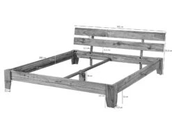 Lit Double 200x200 Palissandre Huilé Brun NATURE BROWN #513 -Massivmoebel24 09 640 553 5013 8