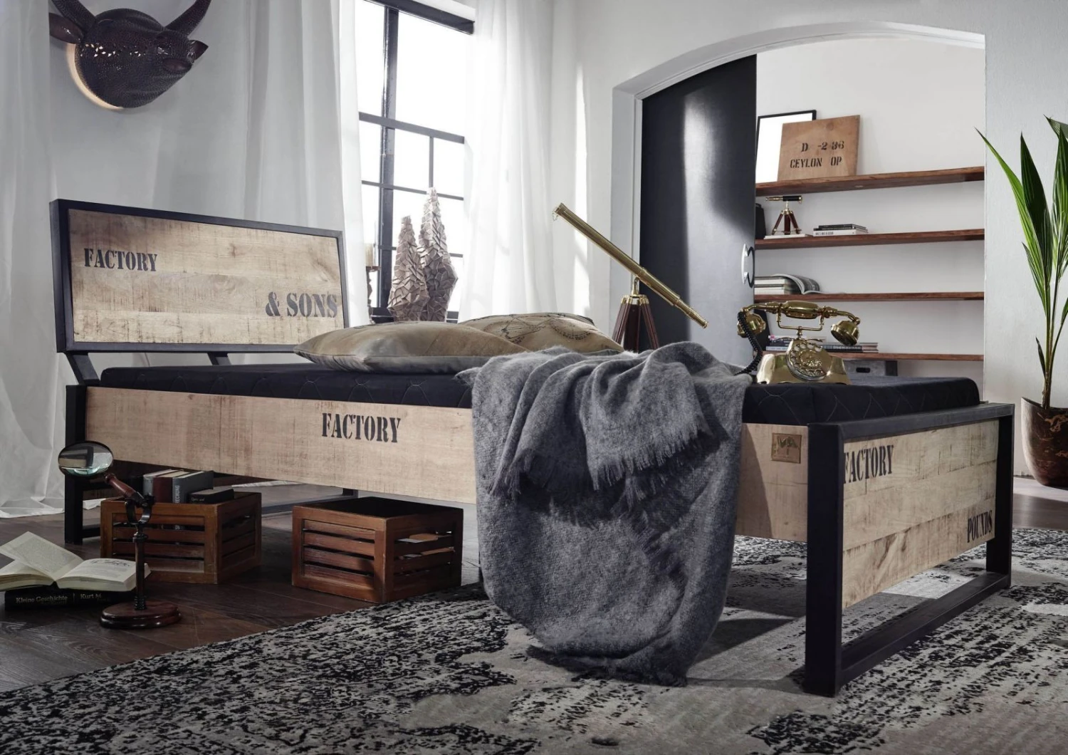 Lit Double 200x200 Manguier Brut Imprimé Bois Naturel FACTORY #142 3 Lit Double 200x200 Manguier Brut Imprimé Bois Naturel FACTORY #142 – Image 3