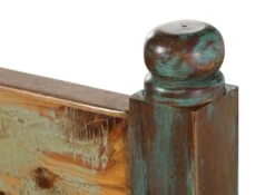 Lit Double 200x200 Bois De Récupération Laqué Multicolore FABLE #23 -Massivmoebel24 09 640 751 0023 5